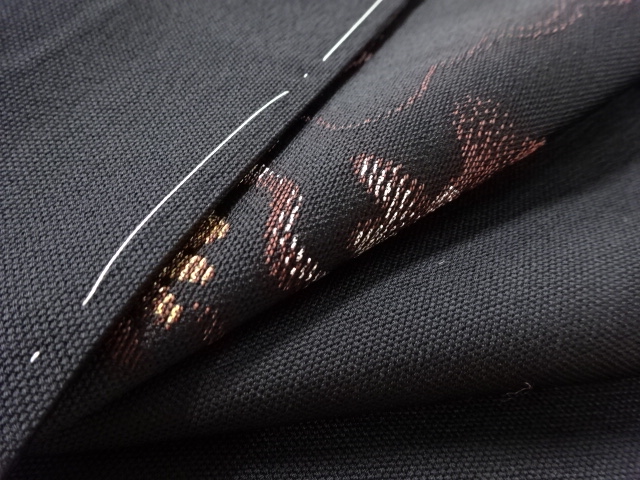  大正ロマン　流水に楓模様織り出し着物